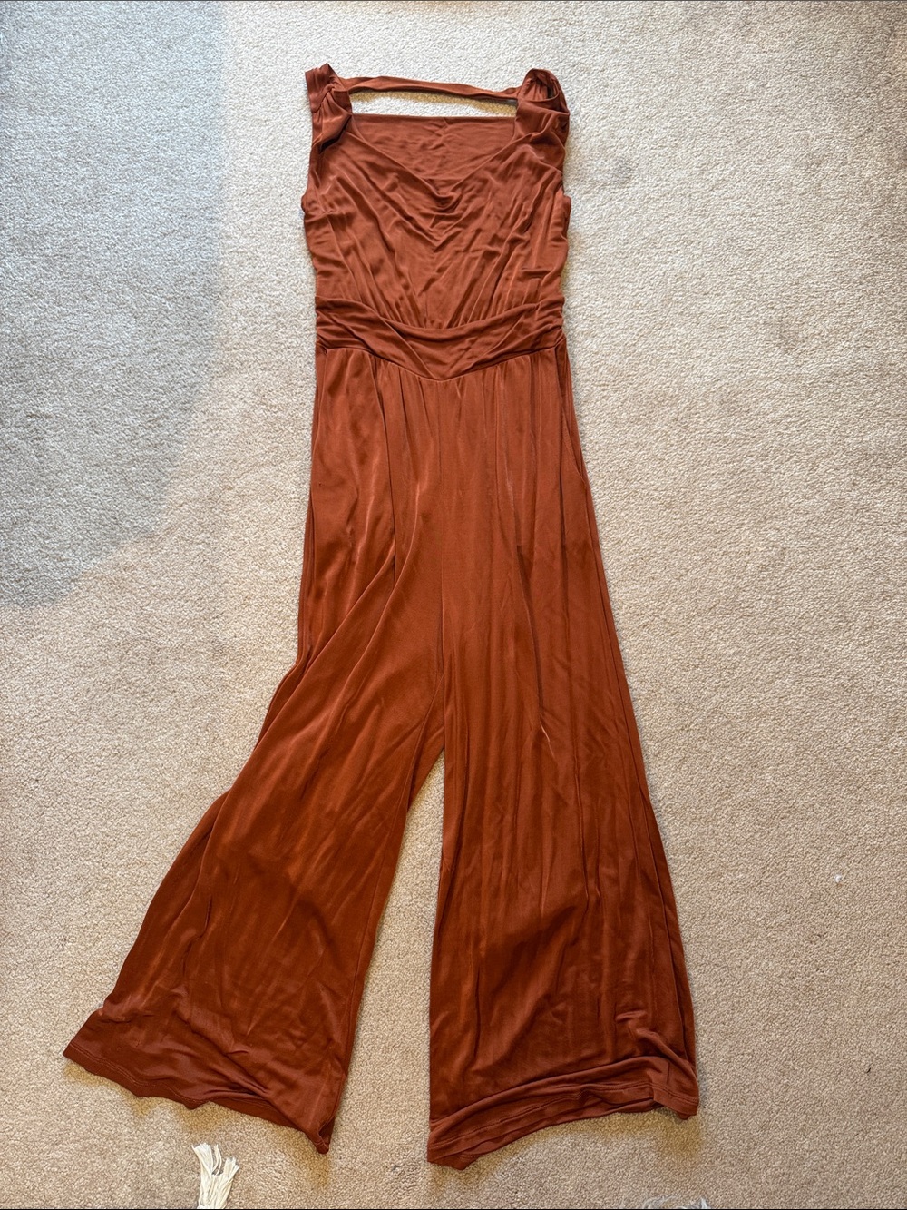 Anthropologie Rust Jumpsuit Wide-Leg Sleeveless